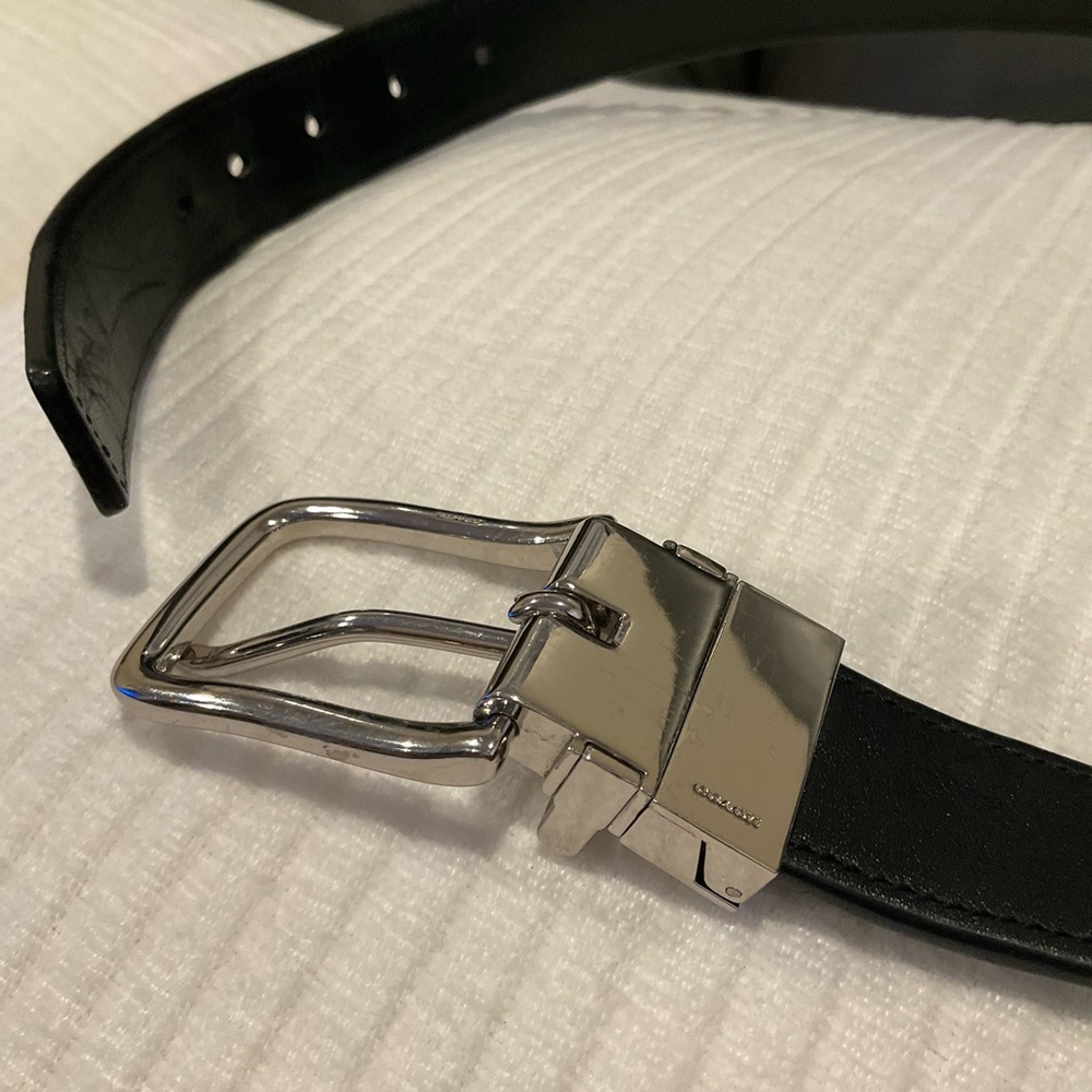 Coach Harness Signature Embossed Leather Cut to Size Reversible Belt F66125 - Picture 8 of 13